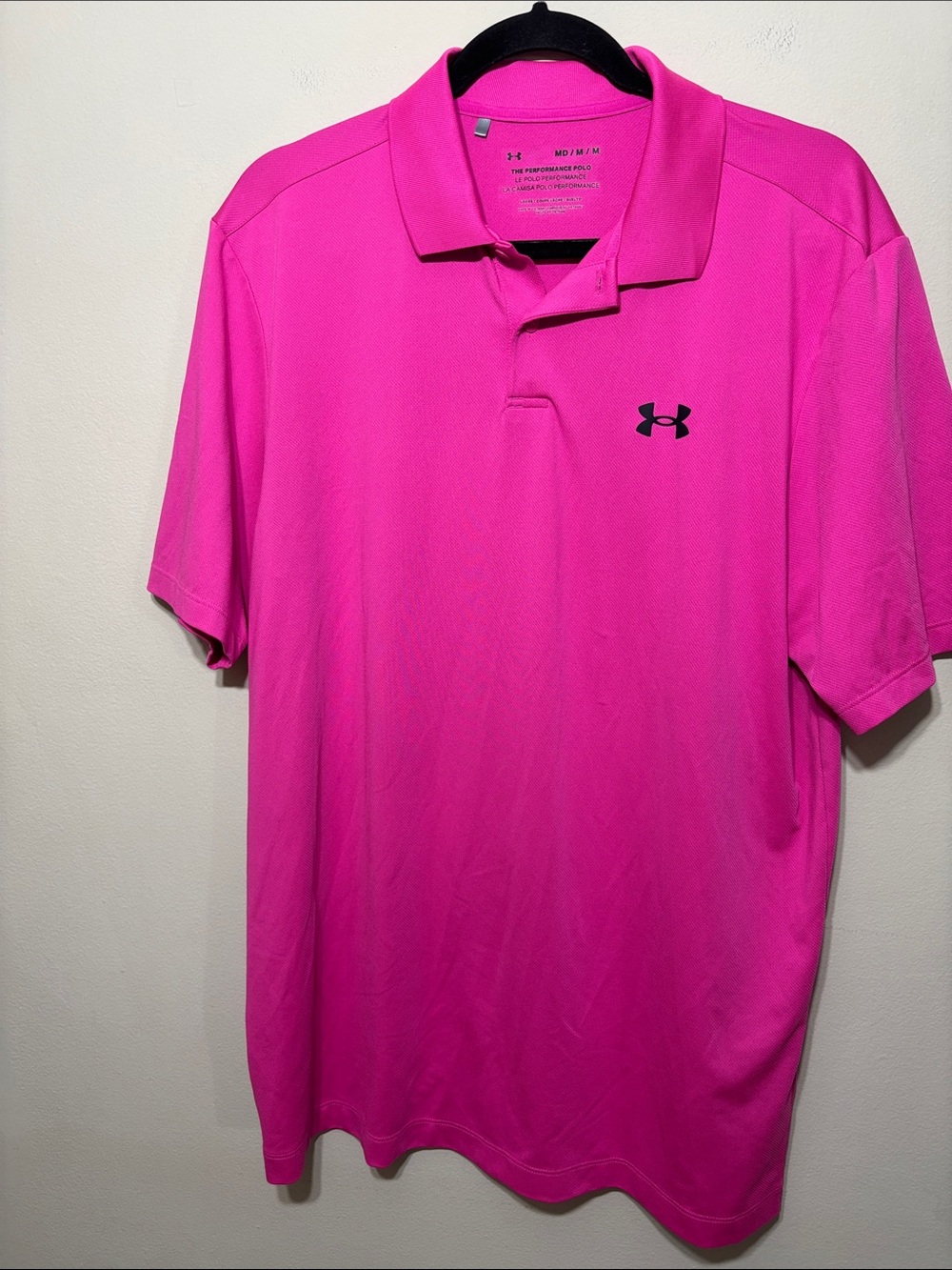 Under Armour Men’s Hot Pink Polo Shirt